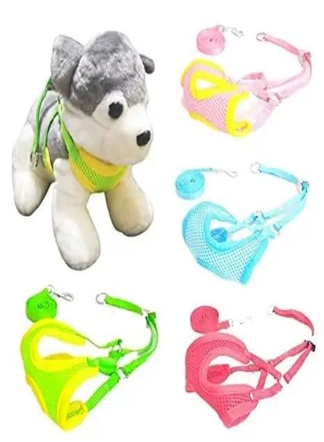 Pups&Pets Puppy Vest Harness and Leash Set Soft Mesh Comfort Fit No Pull No Choke Padded Vest Harness with Leash for Puppy, Cats and Small Pets (Orange) - Image 3